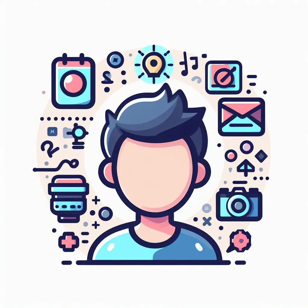 Flat illustration style default male and female avatars