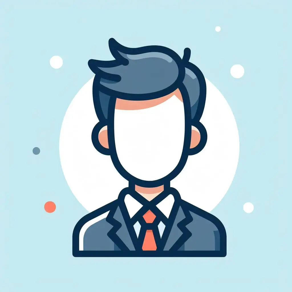 Flat style default avatar, light blue gray